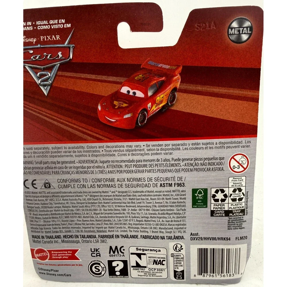 Disney Pixar Cars Lightning McQueen with Racing Wheels Mattel Diecast HRK94